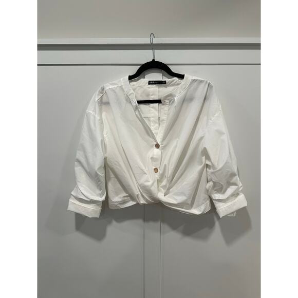 I:na Twist Front Blouse Size L - Picture 1 of 5